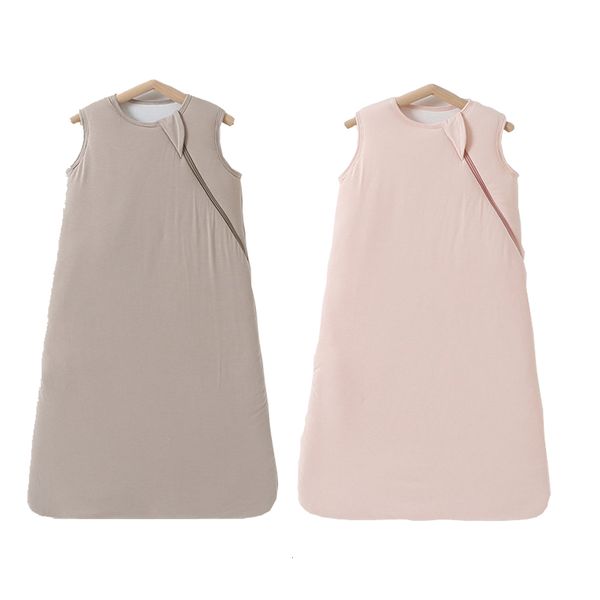 

sleeping bags born baby winter thick bag cotton children's antikick quilt soft bamboo vest sleeveless pajamas swaddle blanket 230216