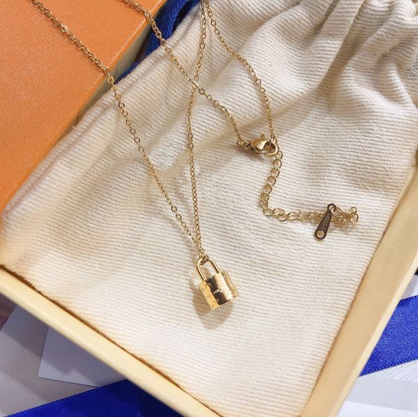 

women luxury designer necklace choker pendant chain 18k gold plated stainless steel letter necklaces wedding jewelry accessories 222, Silver