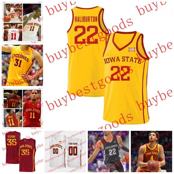 

college basketball wears custom ncaa iowa state cyclones basketball jersey 0 tre king caleb grill 1eli kingtamin lipsey demarion watson alja, Black