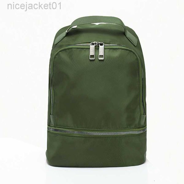 

designer lululemens women's same high-end fashion metal zipper backpack yoga sports leisure travel backpack green lulus lemon