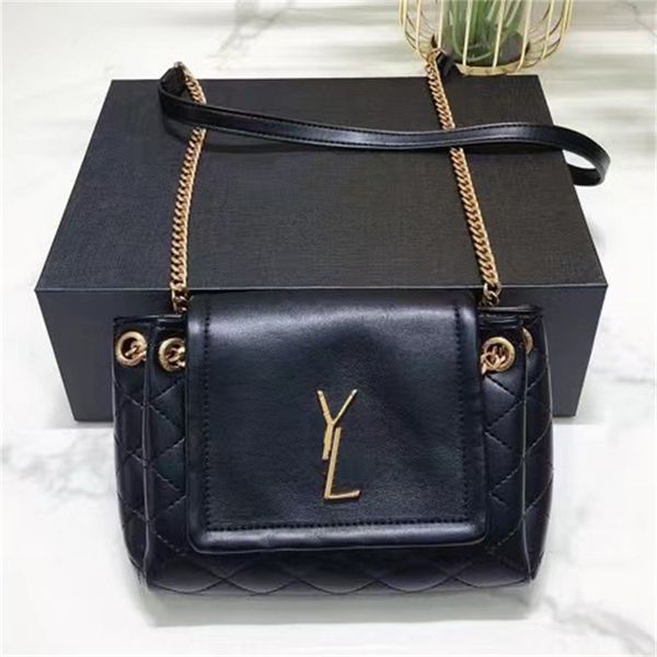 

quality gold real leather messenger bag fashion designer chain shoulder crossbody luxury bags classic flap women purse with box 2023 1