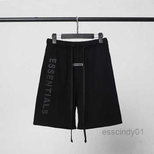

men's and women's high street brand ess shorts gaojiechao double thread embossed three dimensional letter printing quality 4u5ejyq, White;black