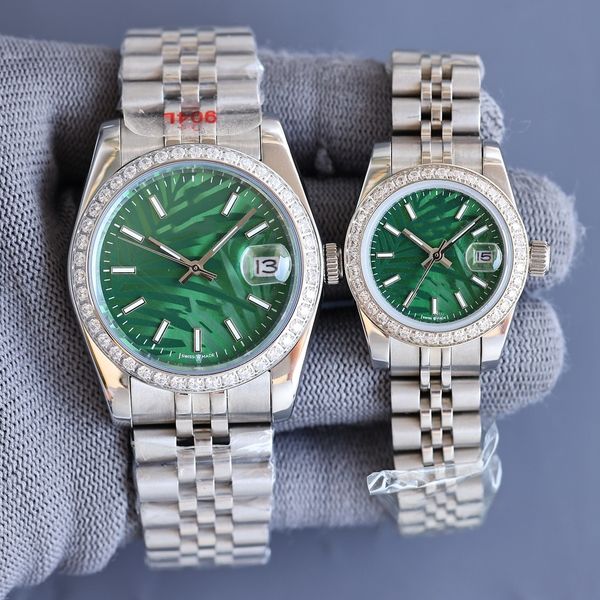 

luxury designer couple watch automatic 36mm28mm dial 904l stainless steel fashion classic style luminous sapphire mirror log series, Slivery;brown