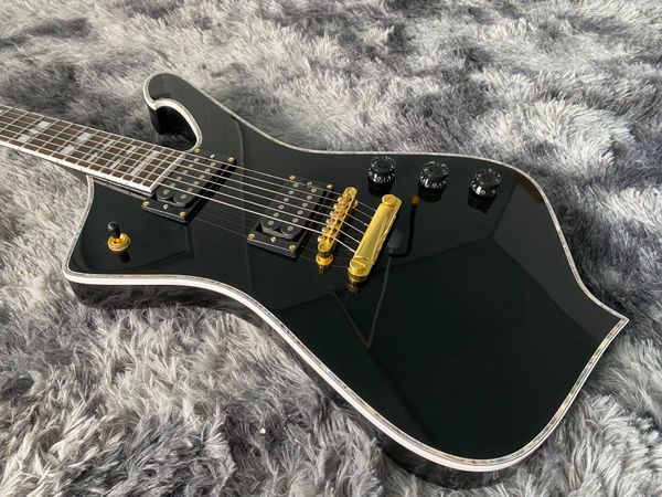 

new style electric guitar black color gold hardware 6 strings mahoany body neck