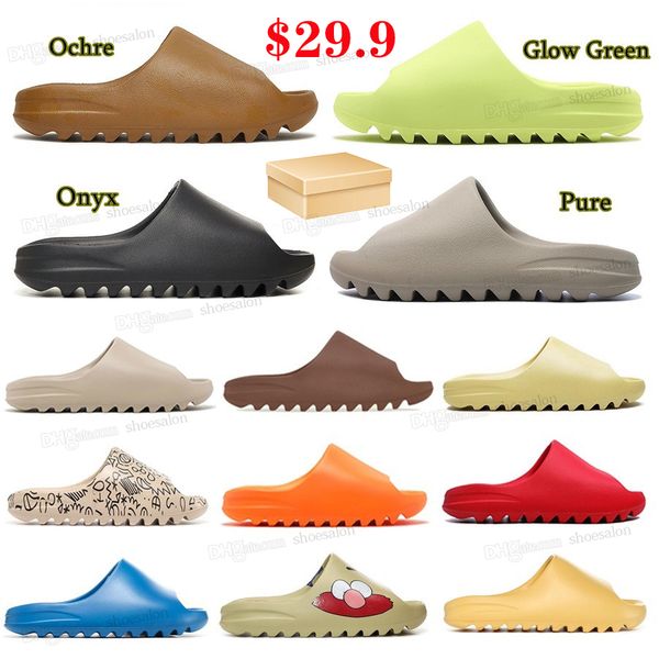 

designer slippers sandals men woman slider vermillion mineral blue onyx pure slide slipper sliders ochre bone resin clog desert ararat