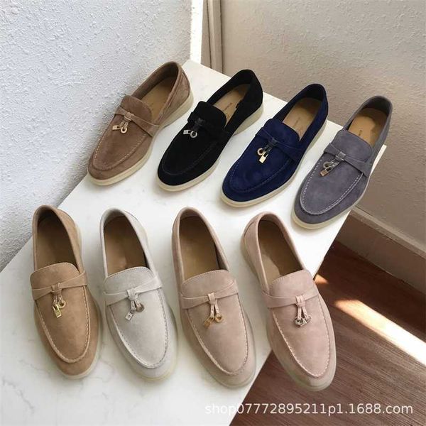 

italy original designer shoes rolopiana dongguan high order sheepskin flat small leather lazy round toe single comfort women's lp lefu, Black;white