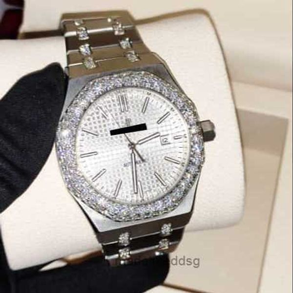 

fashion iced out watchesmens wrist luxury round cut lab gr wfjx, Slivery;golden