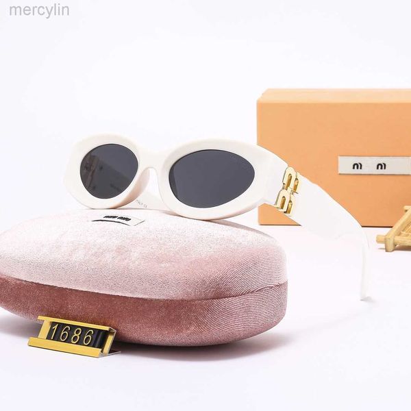 

designer sunglasses miui m family's new fashion sunscreen round frame women's sunglasses trend advanced sunglasses women's su, White;black
