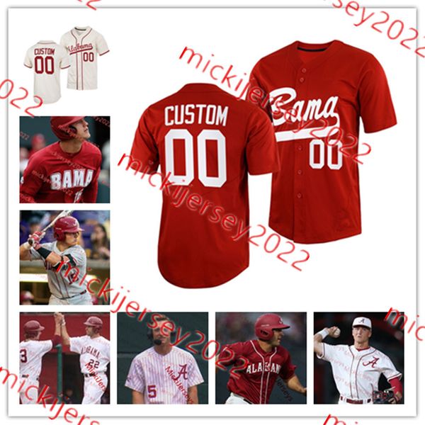 

custom stitched alabama crimson tide baseball jersey mens youth 13 bryce eblin 16 owen diodati 7 caden rose 11 william hamiter 24 eric foggo, Black