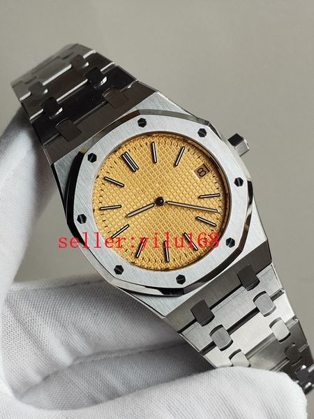 

2 colour eternity sport watches xf latest v2 upgrade version 15202 39mm ultra-thin thk-8.37mm yellow dial cal.2121 automatic 15400 mens watc, Slivery;brown
