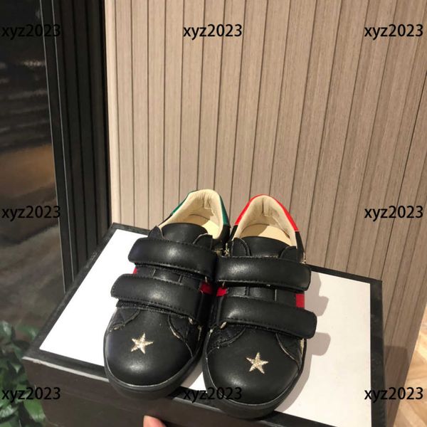 

2023 kids casual shoe child sneakers new listing classic alphabet animal print box packaging rubber spring children's size 26-35, Black;red
