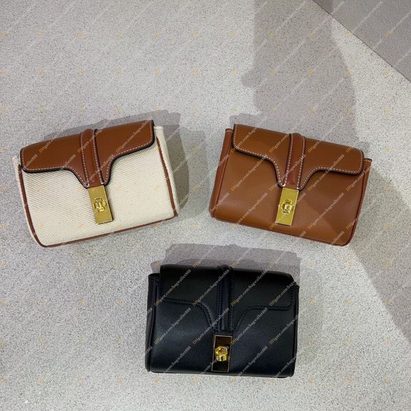 

23s soft 16 mini shoulder bag for women girls fabric smooth cowhide leather handbag cute high end adjustable strap design swivel lock closur