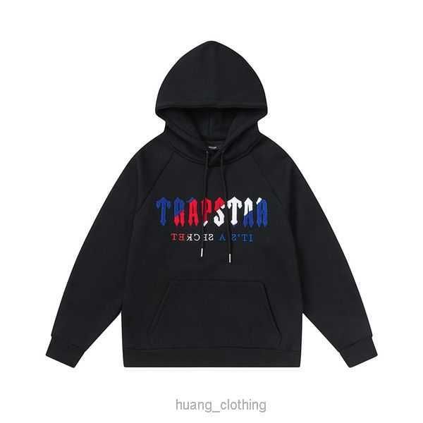 

tracksuit trapstar brand printed sportswear men warm hoodie size s-xl 12, Black