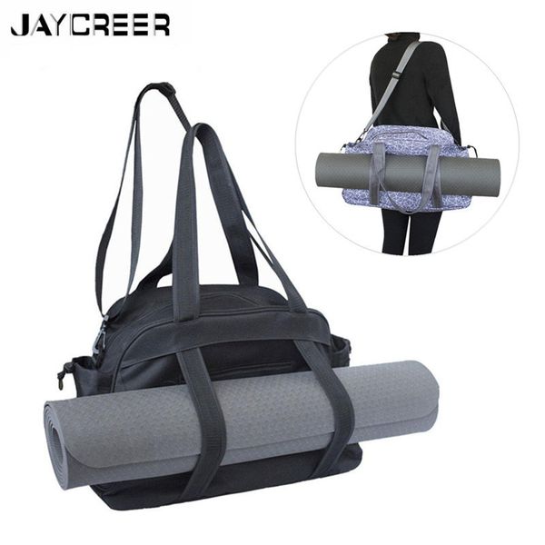 

bag organizer jaycreer large yoga mat backpack exercise tote with multiple pockets adjustable straps 230216, Blue;pink