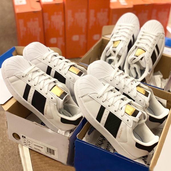 

casual shoes men women designer classic white sneaker stripe leatherwear splicing sneakers couples trainers shell shoe size 35-45, Black