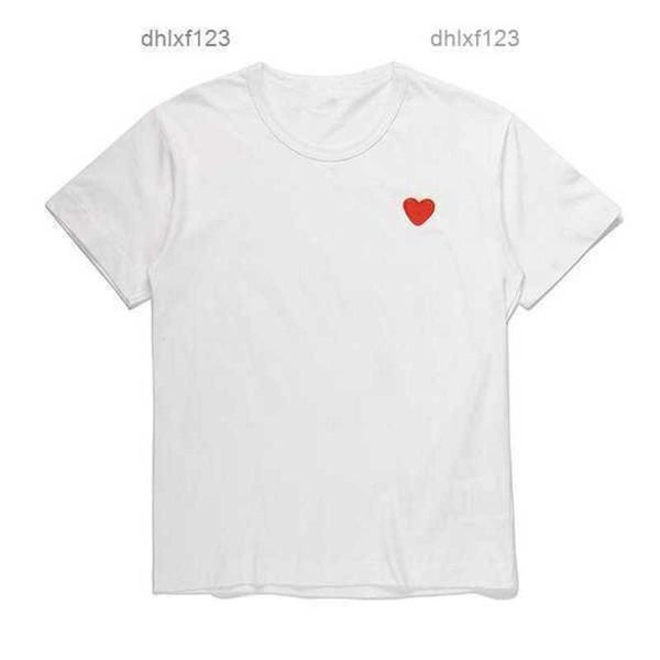 

play mens t shirt designer red commes heart casual women garcons s badge des quanlity ts cotton cdg embroidery short sleeve60w7, White;black