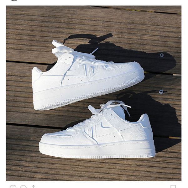 

dress shoes women fashion white sneakers non slip casual sports lace up flats vulcanize zapatos mujer 230217, Black