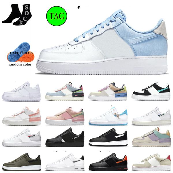 

low 1 one designer running shoes 07 men women casual classic triple white black mens trainers outdoor sports sneakers platform