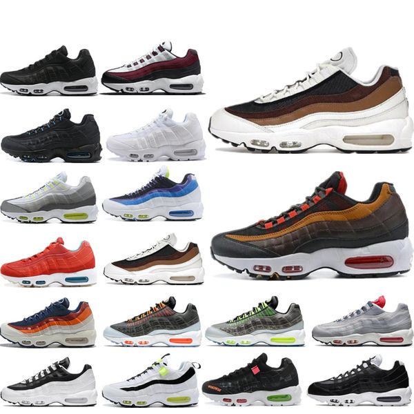 

95 dark army mens running shoes women men 95s obsidian core pink off noir volt light p blue iron wolf grey white multi khaki total orange gr