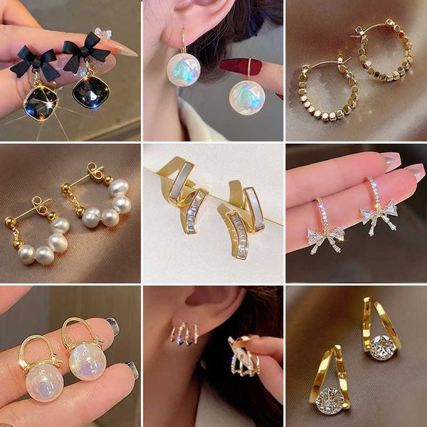 

new fashion earrings women fashion versatile simple temperament, Golden