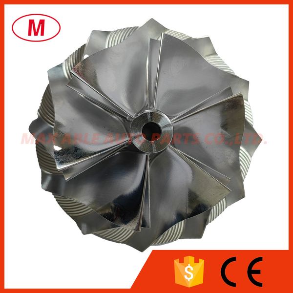 

td04h turbocharger turbo billet compressor wheel/aluminum 2618/milling wheel 53.30/68.00mm 6/6 blades reverse for cartridge/chra/core