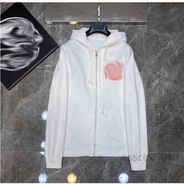 

men's hoodies sweatshirts fashion luxury jackets designer zipper heart horseshoe cross print brand ch women chromes coat casual pullove, Black