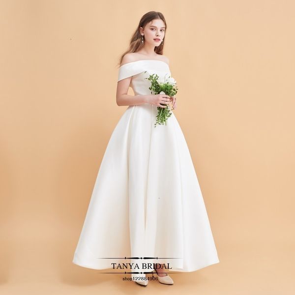 

party dresses wedding off shoulder satin simple little man summer short travel auction out 230217, White;black