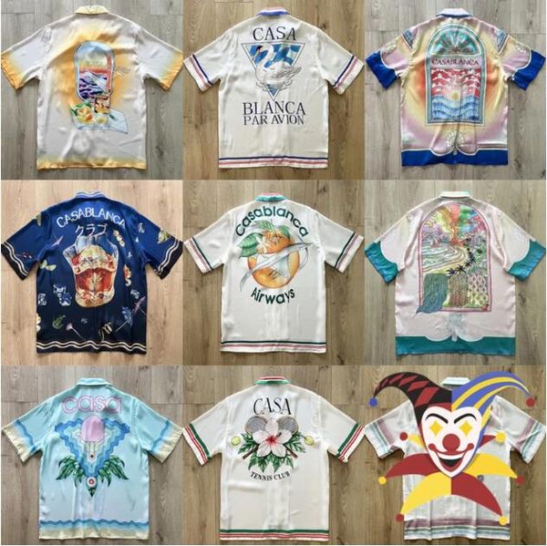 

2023ss hawaiian shirt men women 1 quality vintage shirts, White;black