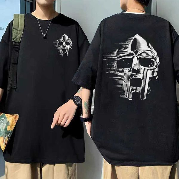 

men's t-shirts singer mf doom madlib madvillain print tshirts male oversized hip hop t shirt men women casual vintage streetwear men&#0, White;black
