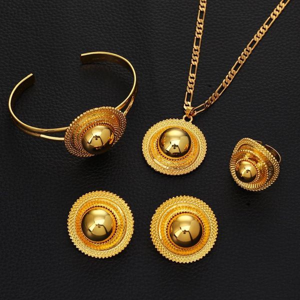 

wedding jewelry sets ethiopian gold color ethnic habesha traditional festival africa women's 230216, Slivery;golden