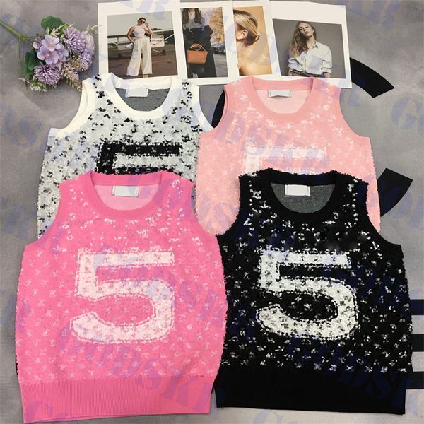 

full letter sweater womens tank classic designer t shirt for women summer knitted clothes