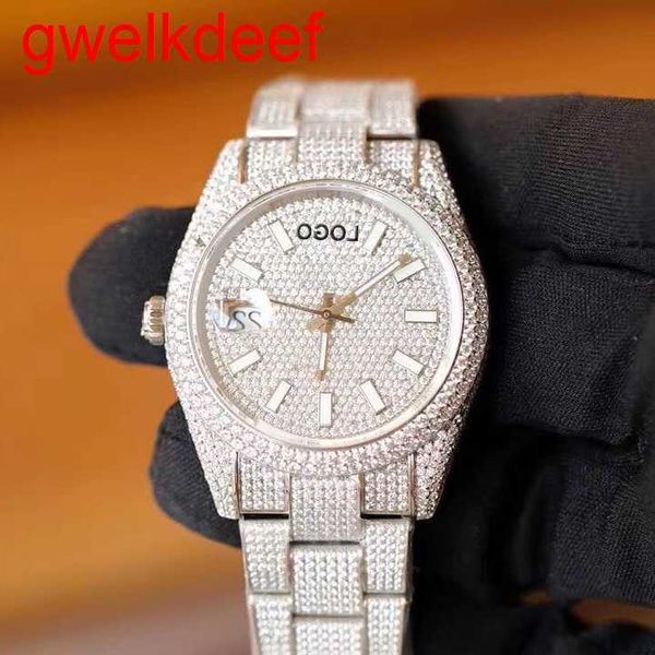 

wristwatches luxury custom bling iced out watches white gold plated moiss anite diamond watchess 5a replication mechanical j9dr, Slivery;golden