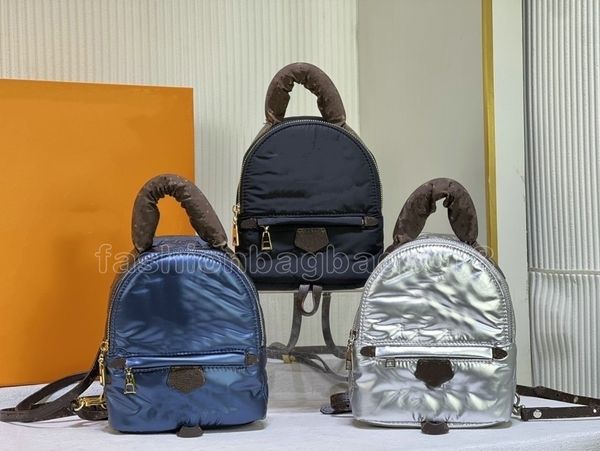 

m21060 pillow palm springs mini backpacks embroidered with monograms motifs designer quilted womens charming trendy handle back pack bags fo