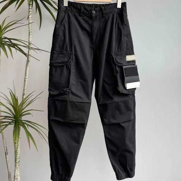

winter the pants pant soveralls military style retro washed side pocket bundle foot overalls casual, Black