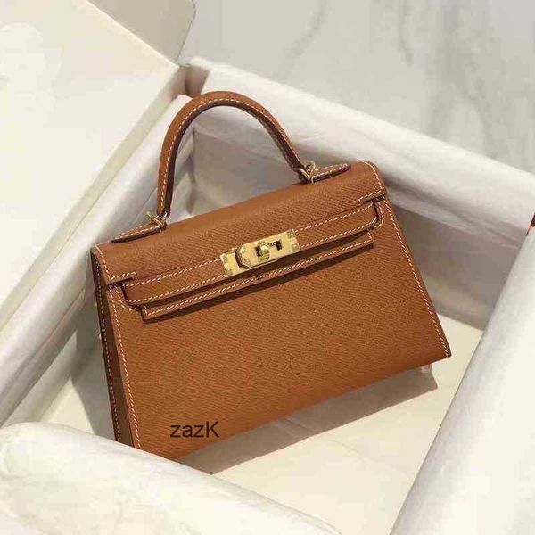 

high bag designer first kellies 2023 bags cowhide layer luxurys mini fashion hand shoulder herm es messenger female cln8