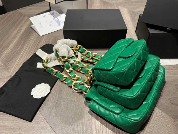 

tz designer bags golden metal thick chain underarm lady classic flap hands checkered quilted shoulder cc letters handbag 3 sizes