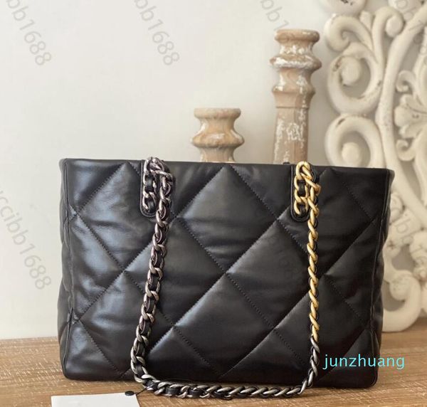 

cc bag mirror 66 tier quality 19 shopping bag 41cm luxuries designers large goatskin tote womens real leather quilted purse handbag shoulder