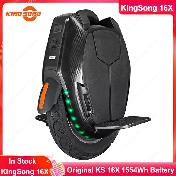 

other scooters kingsong ks-16x electric unicycle longest mileage single wheel 2200w motor 1554wh battery speed 50km/h dual charger