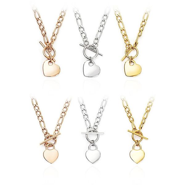 

fashion handmade jewelry designer necklace womens gold chain heart tennis clovers pendant necklaces designer crystal cuban link chain hip ho, Silver