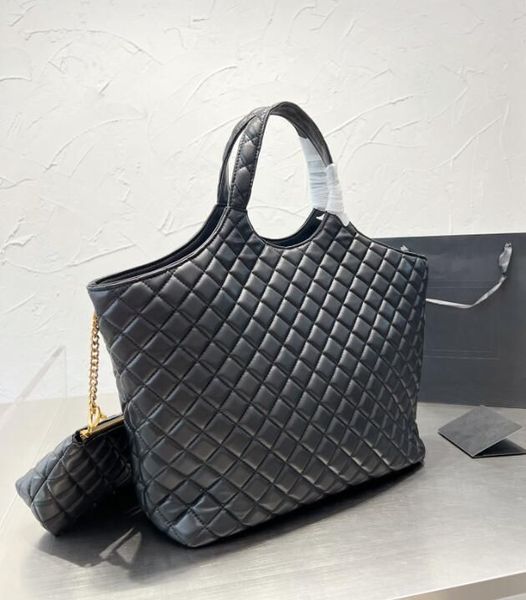 

icare maxi shopping bag quilted leather designer handbag women shoulder bag