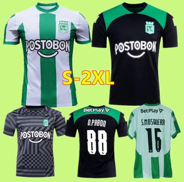 

2023 atletico nacional medellin soccer jerseys 2024 j.duque da costa 23 24 d.pabon jarlan home away training football shirt, Black;yellow