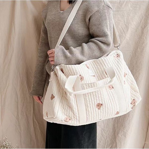 

diaper bags large maternity for baby diaper maternal mommy quilted nappy packs toiletry labour lage mom travel tote 230217