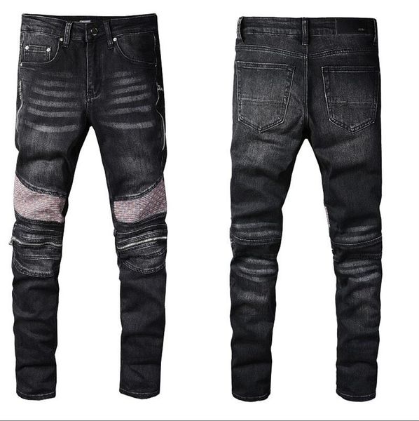 

casual amirly stretch new jean mens motorcycle jeans fashion elastic skinny straight biker slim ripped denim trouser classic pants jeans#329, Blue