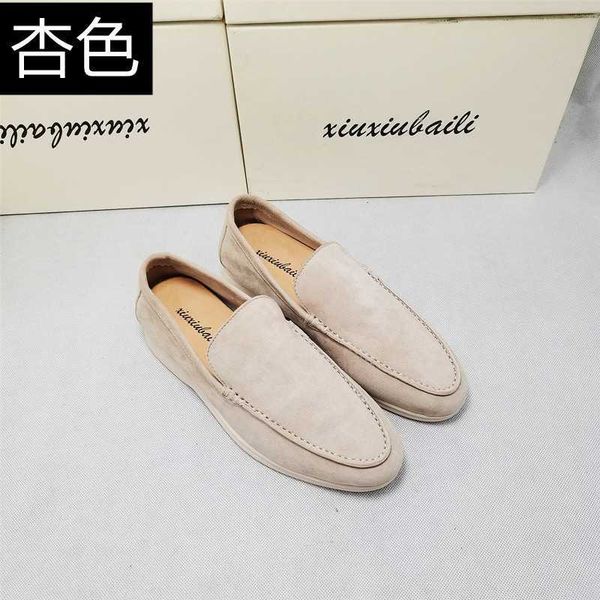 

italy designer shoes loropiana four seasons shallow mouth casual couple parent-child pea shoes lp flat-soled lucky shoes large, Black;white