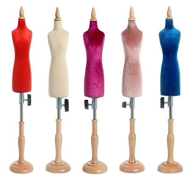 

profissional 1/4 sewing female cloth art mannequin half body jewellery scale teaching tailor wood manikin disk base can pin e154, Khaki