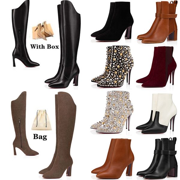 

red women boots over the knee boot lady pointed-toe pumps platform designer fashion style high heels boot ankle short booties size 43, Black