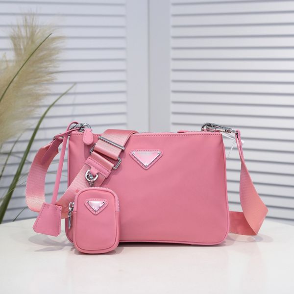 

nylon three-in-one messenger bag women shoulder bags designer handbags removable shoulder strap wallet fashion hardware triangle letter 2 zi