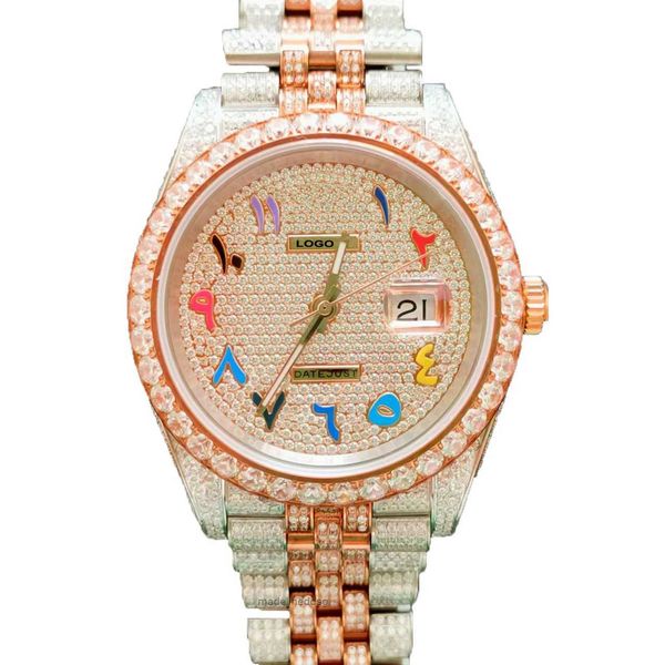 

fashion iced out watchesmens wrist luxury round cut lab gr fxqa, Slivery;golden