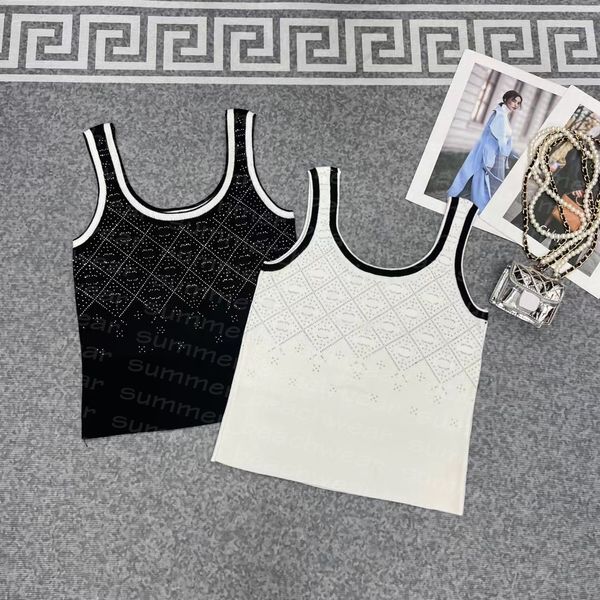 

casual knits tees women breathable sport vest shiny rhinestone sport spring summer tank top, White