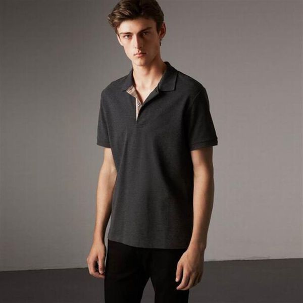 

new 2017 men fashion short sleeve polo shirts london brit casual t-shirts boys england solid polos blue purple size s-3xl241q, White;black